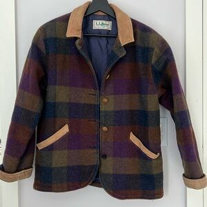 Vintage L.L.Bean wool and leather jacket